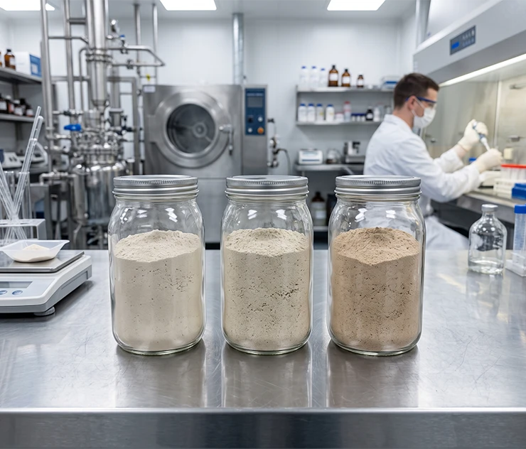 Minerais quelatados em pó para a indústria farmacêutica e de suplementos